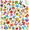 60pcs 5D Diamond Art Stickers Arts and Crafts Creative Gem Art Paint by Number Kits for Kids Ages 4-6 6-8 8-12 Boys Girls DIY Mosaic Stickers Toys for Birthday Party Halloween Christmas Gifts